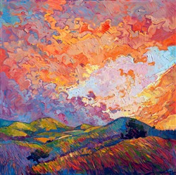 Bold color impressionist large oil painting by Erin Hanson Bold color impressionist large oil painting by Erin Hanson