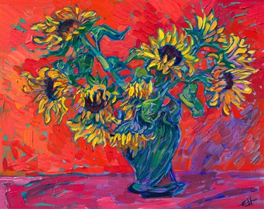 Painting Sunflower Vase