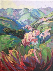 Paso Robles oaks in the hills landscape painting by Erin Hanson Paso Robles oaks in the hills landscape painting by Erin Hanson