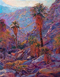 Palm Canyon at Indian Canyons original impressionist oil painting by Erin Hanson Palm Canyon at Indian Canyons original impressionist oil painting by Erin Hanson