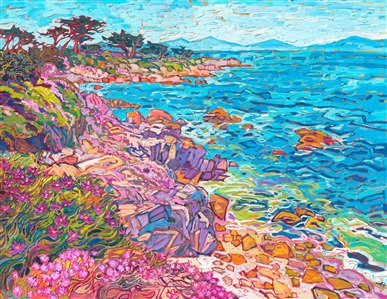 Carmel Monterey ice plants original impressionism oil painting for sale at The Erin Hanson Gallery in Carmel, CA Carmel Monterey ice plants original impressionism oil painting for sale at The Erin Hanson Gallery in Carmel, CA