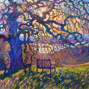 Paso Robles view over Lake Nacimiento, original oil painting commissioned work by Erin Hanson Paso Robles view over Lake Nacimiento, original oil painting commissioned work by Erin Hanson