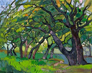 Crystal Oaks, modern expressionism landscape painting by Erin Hanson Crystal Oaks, modern expressionism landscape painting by Erin Hanson
