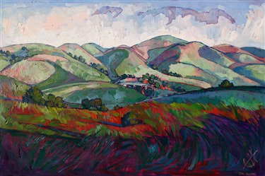 Original oil painting of Paso Robles, full of movement and expression, by Erin Hanson Original oil painting of Paso Robles, full of movement and expression, by Erin Hanson