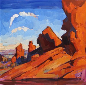 Seven Sisters at Valley of Fire State Park, by Erin Hanson Painting Seven on Fire
