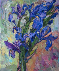 Purple Irises paitning by impressionist artist Erin Hanson Purple Irises paitning by impressionist artist Erin Hanson