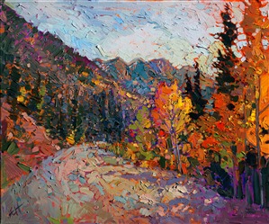 Impressionistic landscape painting of Utah National Park, by Erin Hanson Impressionistic landscape painting of Utah National Park, by Erin Hanson
