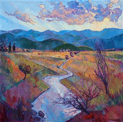 Montana plains near Glacier National Park, painted in oils by Erin Hanson Montana plains near Glacier National Park, painted in oils by Erin Hanson