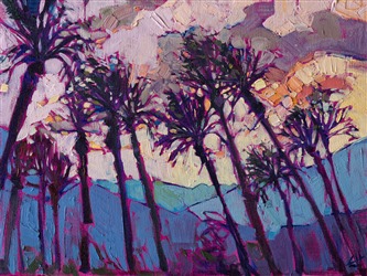 La Quinta palm trees oil painting by modern impressionist Erin Hanson La Quinta palm trees oil painting by modern impressionist Erin Hanson