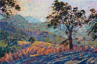 Paso Robles oil painting of California wine country, by American impressionist Erin Hanson Paso Robles oil painting of California wine country, by American impressionist Erin Hanson
