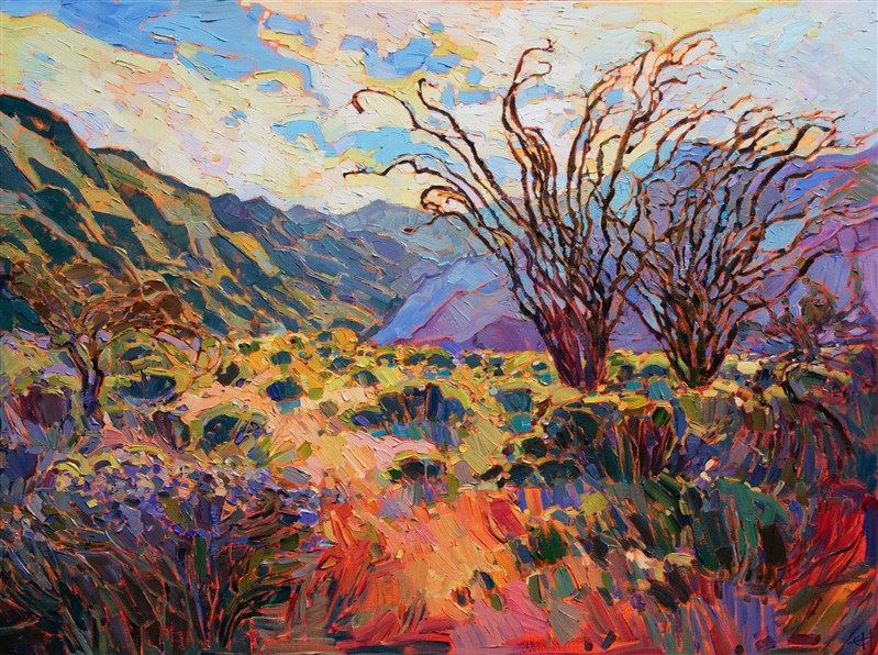 Borrego in Bloom by Erin Hanson, oil on canvas, 40 x 30 in