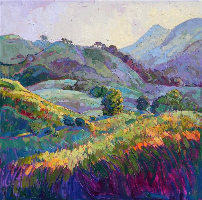 An Erin Hanson wine country painting