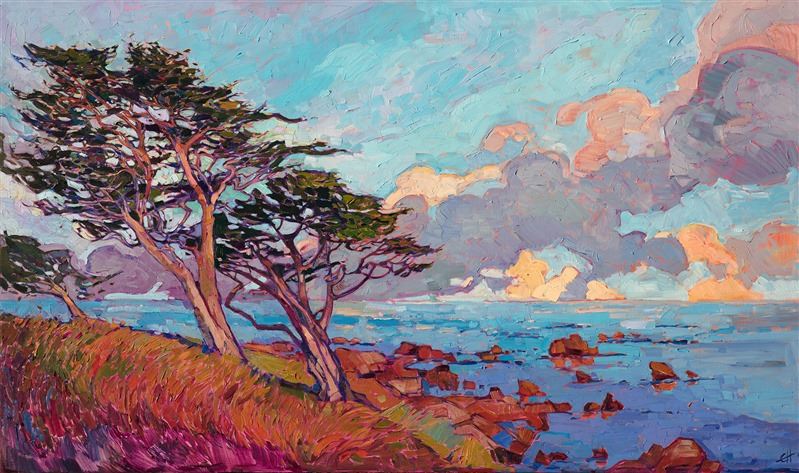 Monterey Pines, oil on cavnas, by Erin Hanson