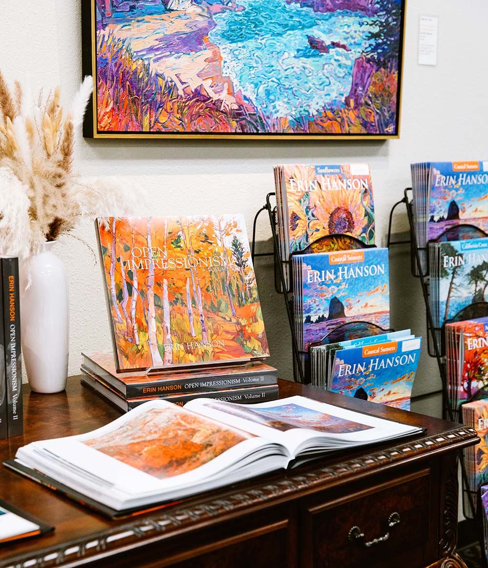 Gift Shop Visit Erin Hanson&#39;s gift shop to purchase coffee table books, calendars, paper prints, and other collectibles that make perfect gifts for the art lover in your life! 