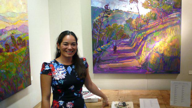 Erin Hanson at La Jolla Library Art Gallery
