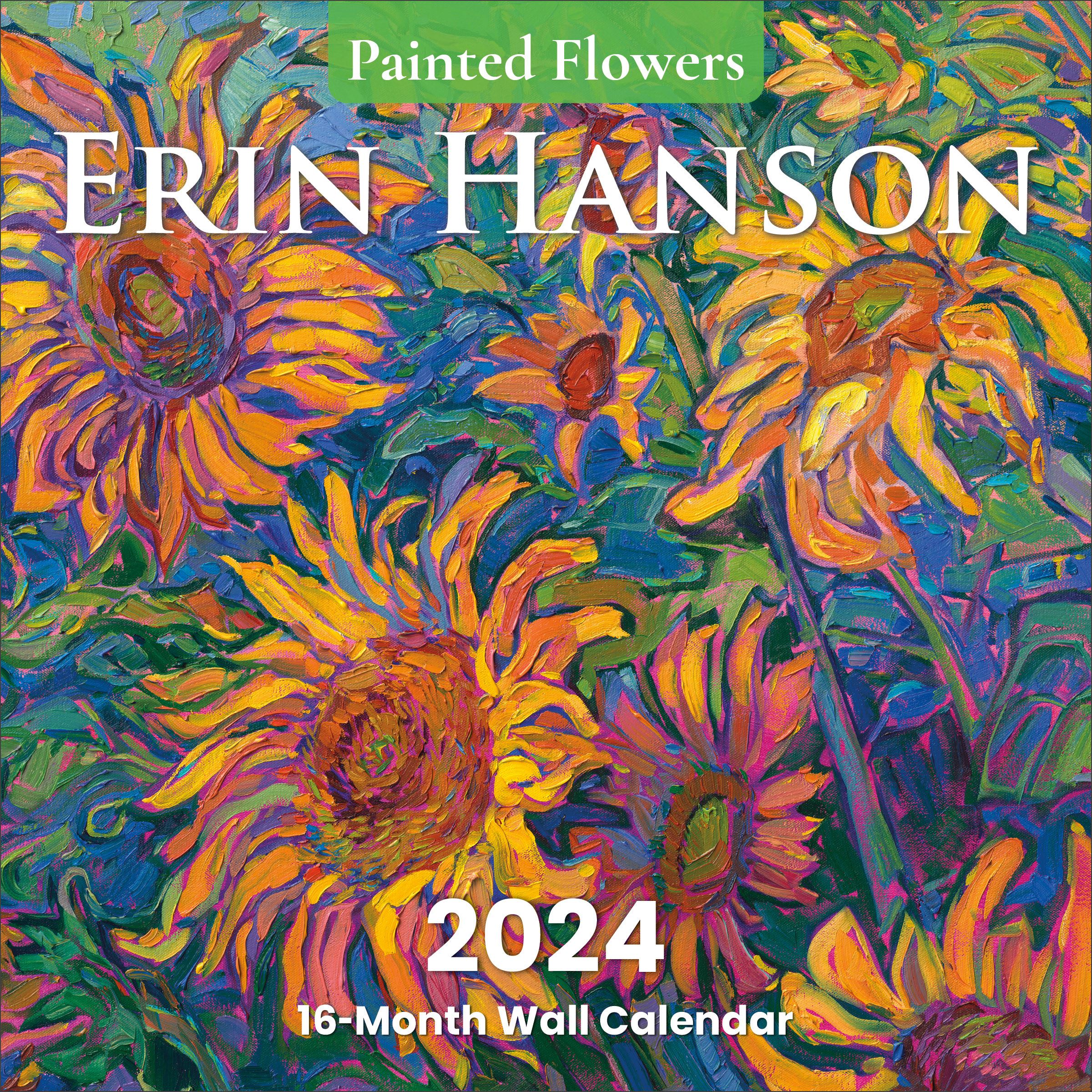2024 Calendar - Painted Flowers Image 0
