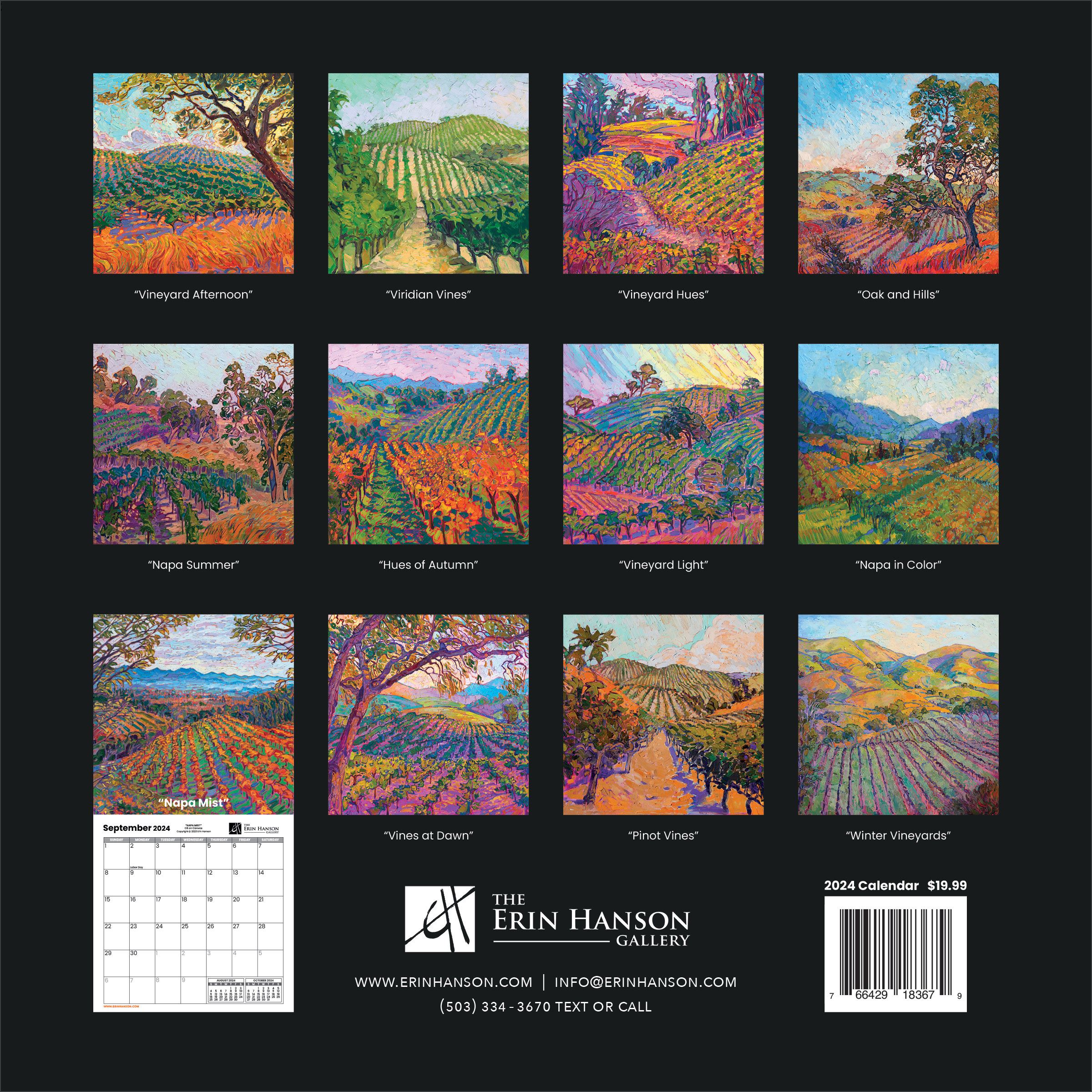 2024 Wall Calendar - Wine Country Image 1