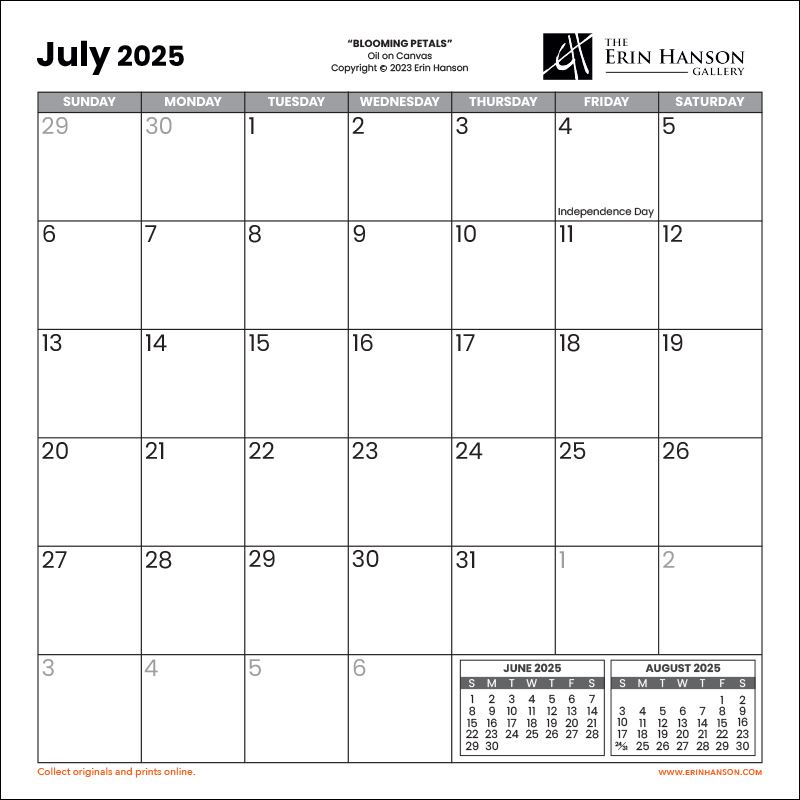 2025 Wall Calendar - Blooms and Wildflowers Image 2