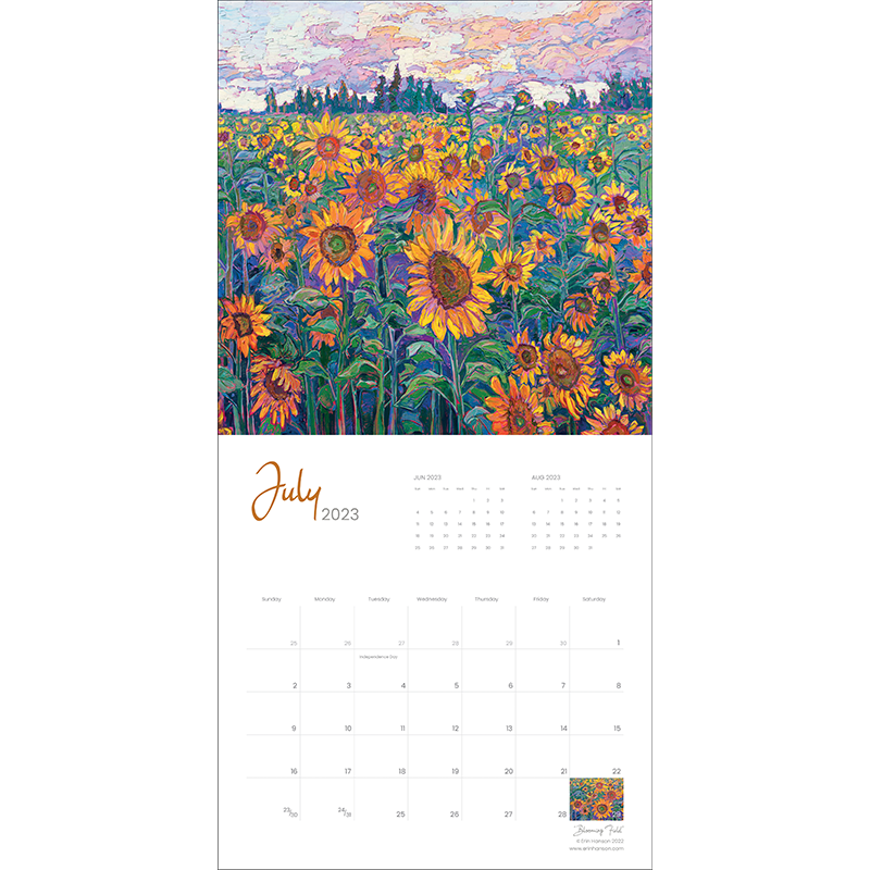 2023 Wall Calendar - Sunflowers Image 3