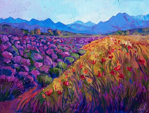 Erin Hanson painting Washington Lavender