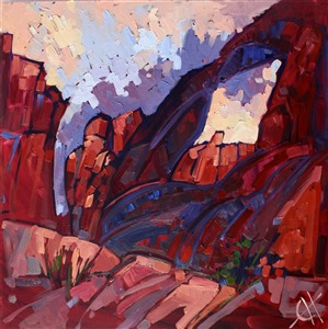 Abstract landscape painting of Valley of Fire State Park.