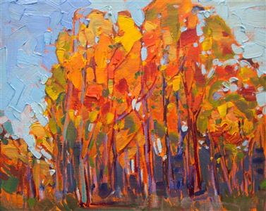 Utah color comes to life in this vivid oil painting on board.  Each brush stroke captures a moment in time and a breath of movement.
