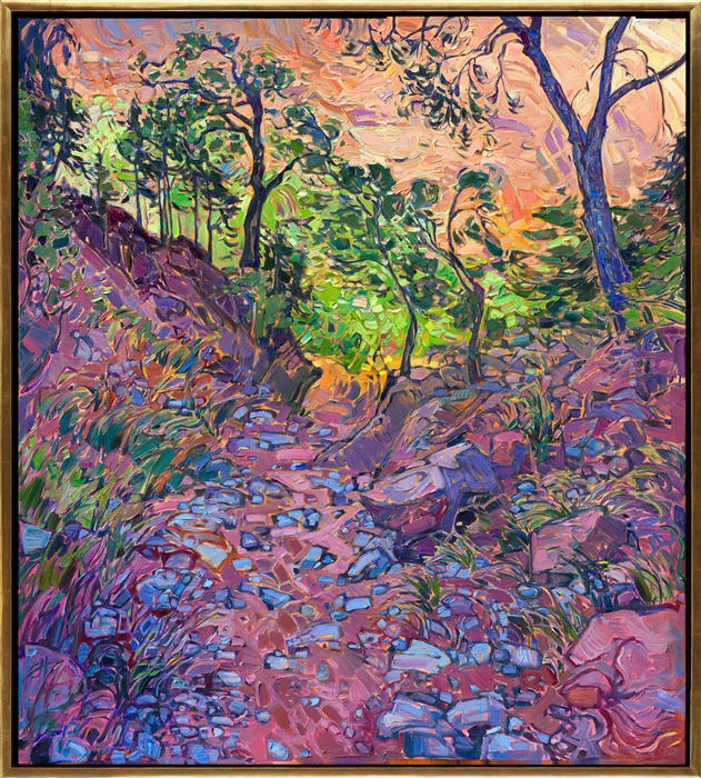 Hiking through Canyon de Chelly is a much more personal experience than in the Grand Canyon. Often, I am all alone, surrounded by steep canyon cliffs on all sides. Every turn in the trail opens up a new vista of running water, green cottonwood trees, and pink sandstone. If you are lucky, you can see ancient carvings and homes carved into the side of the cliffs.