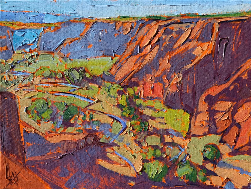 Canyon de Chelly is one of Erin's favorite places to paint in Arizona. 