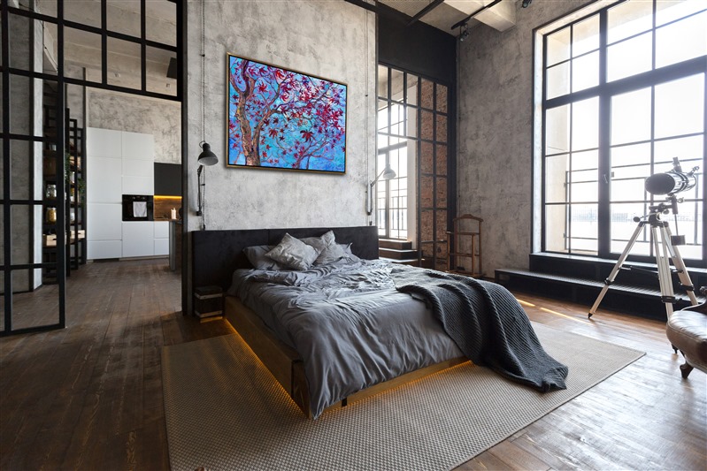 I was out for a walk last week, breathing in the cold, crisp air of January in Oregon, and I saw this beautiful maple tree with a few leaves still clinging to the branches. The dark red leaves looked so playful and bright against the winter blue sky. This painting captures everything I love about this time of year.