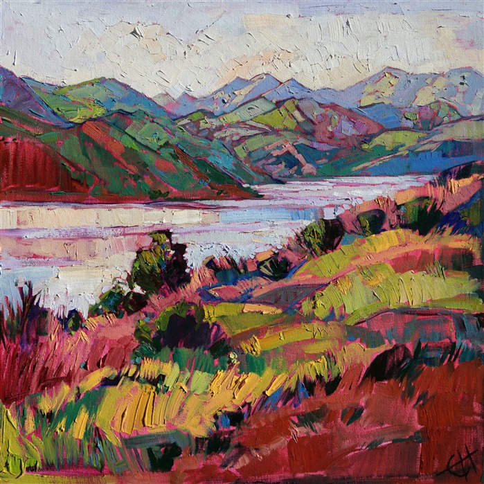 Fresh color bathes the hills of Old Creek Road, a picturesque road that leads from the 46 highway down to Whale Rock Reservoir.