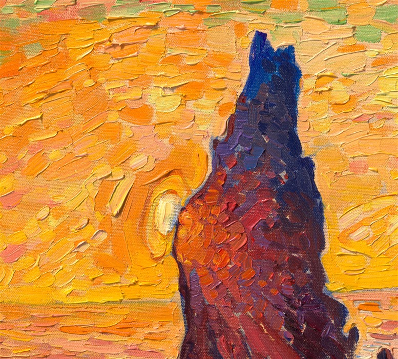 Ruby Beach was my favorite part of Olympic National Park in Washington state. The dramatic rock stacks created some of the most interesting coastline I've ever painted. I loved how the entire landscape became bathed in rich hues of orange and purple as the sun sank to the horizon. 