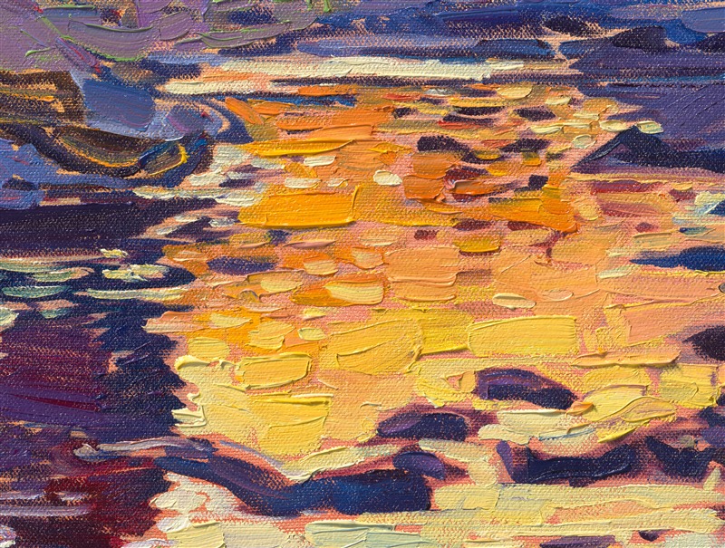 Ruby Beach was my favorite part of Olympic National Park in Washington state. The dramatic rock stacks created some of the most interesting coastline I've ever painted. I loved how the entire landscape became bathed in rich hues of orange and purple as the sun sank to the horizon. 