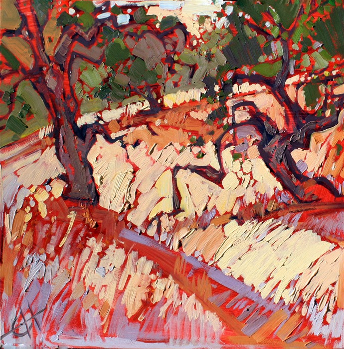This plein air painting was done at Paso Robles one early autumn morning.