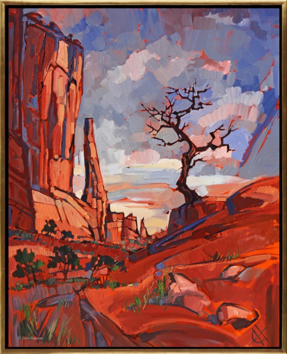 About the Painting:<br/>An early painting of Arches National Park, here you can see how Hanson was experimenting to figure out how to make the colors in her paint as saturated and bright as the landscapes she saw in person.</p><p>This painting is being sold on consignment.</p><p>Exhibited: St George Art Museum, Utah, in a solo exhibition celebrating the National Park's centennial: <i>Erin Hanson's Painted Parks</i>, 2016.</p><p><i><a href="https://www.erinhanson.com/Event/ContemporaryImpressionismatGoddardCenter" target="_blank">Open Impressionism: The Works of Erin Hanson</i></a>, a 10-year retrospective and study of the development of Open Impressionism at The Goddard Center in Ardmore, OK. </p><p>Exhibited: <i>Erin Hanson: Landscapes of the West</i> at Sears Art Museum in St. George, Utah, in 2024.
