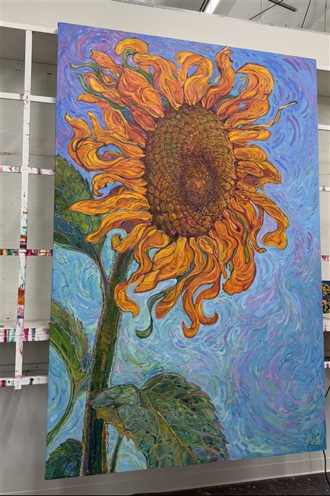 "The Sunflower" is my largest sunflower painting to date. Watch the process video <a href="https://youtu.be/EkIEdmjYjtI?si=QkEa6YOrm1SbKLHi">HERE</a> to see the story behind the painting.