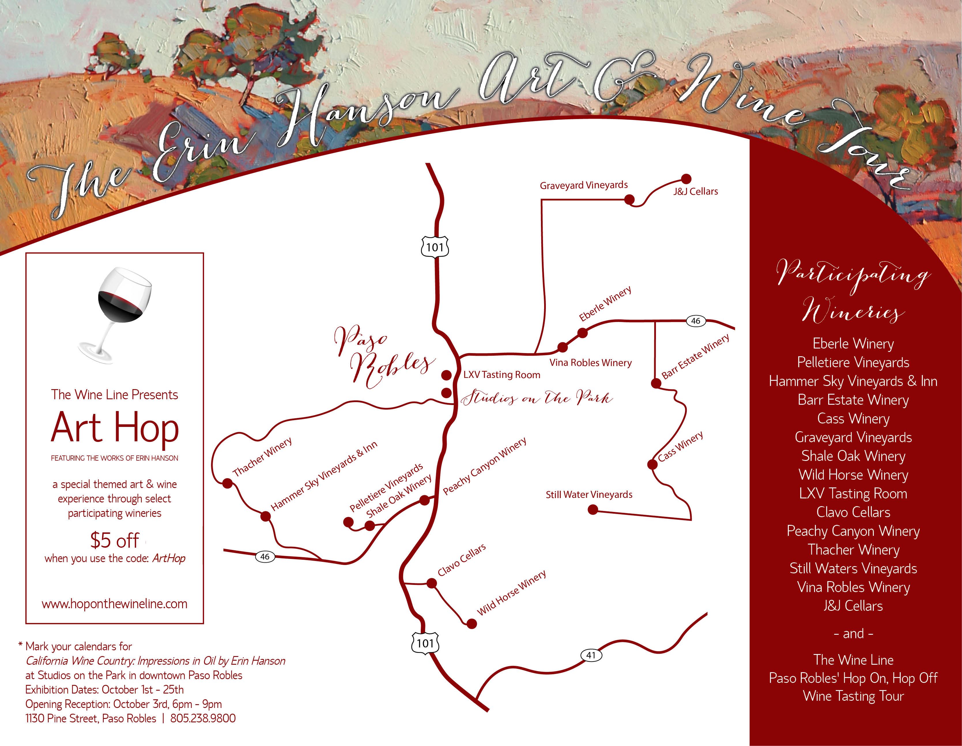Paso Robles wine country map