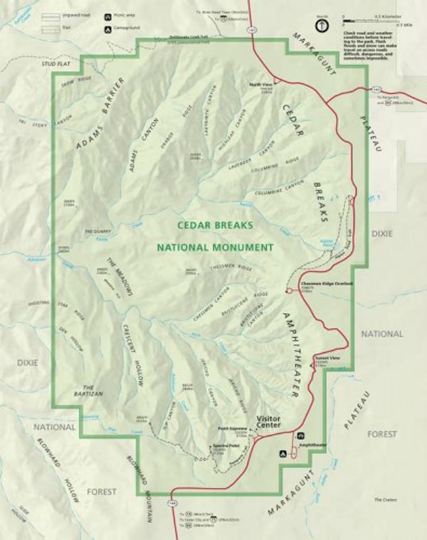 Bird's Eye view of Cedar Breaks National Monument