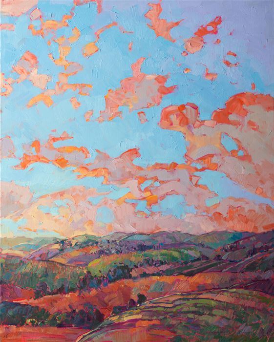 Erin Hanson painting Clouds Over Paso II