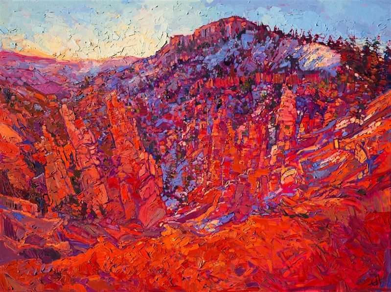 Erin Hanson painting Dawn at Bryce