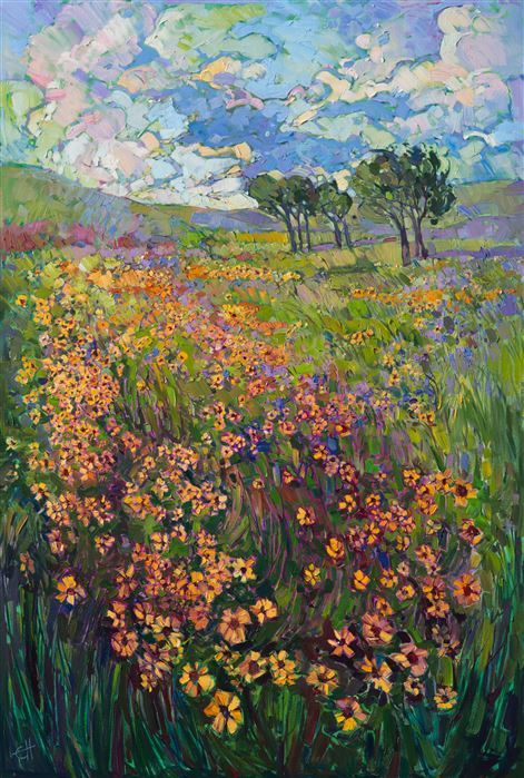 Erin Hanson painting Sweep of Wildflowers