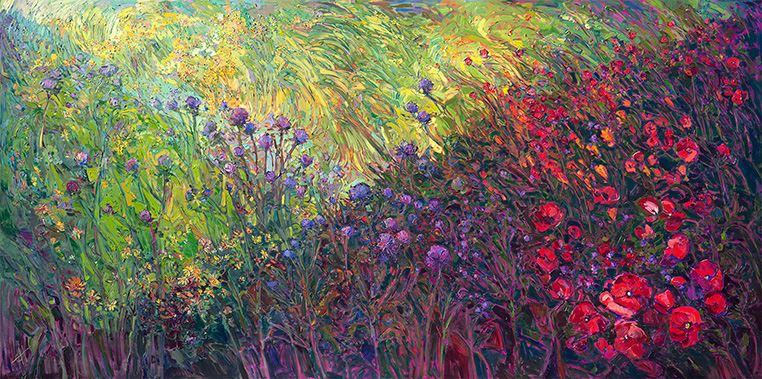 Erin Hanson painting Field of Blooms