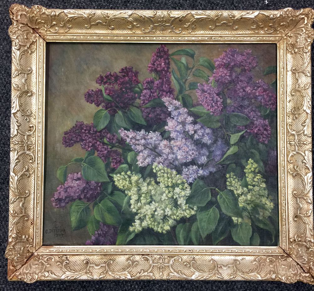 Painting of lilacs