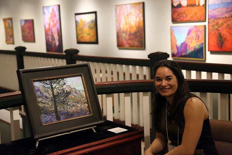 Erin Hanson at the exhibition