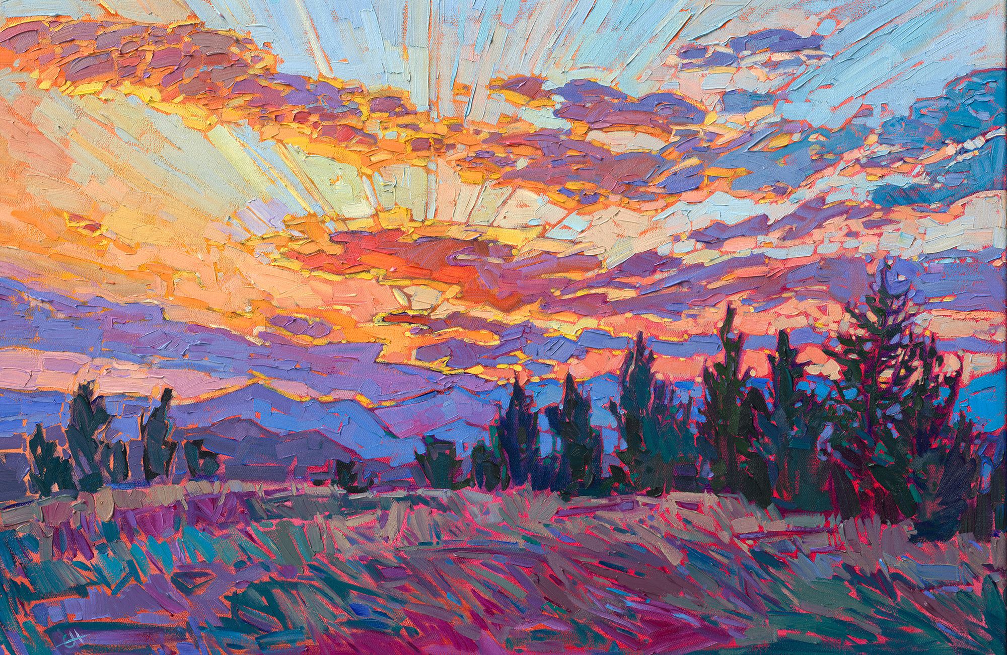Sunset painting Radiant Sunset