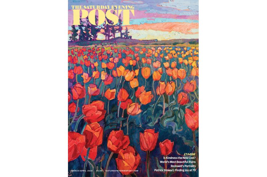 The Saturday Evening Post with an Erin Hanson painting featured