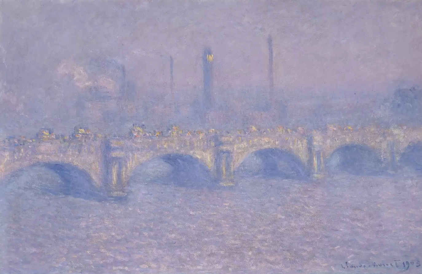 Monet’s Waterloo Bridge, Blurred Sun. 1903