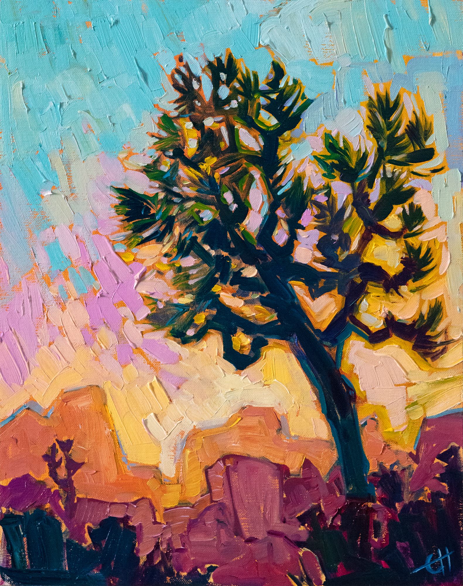 Sunset painting Joshua Sunset