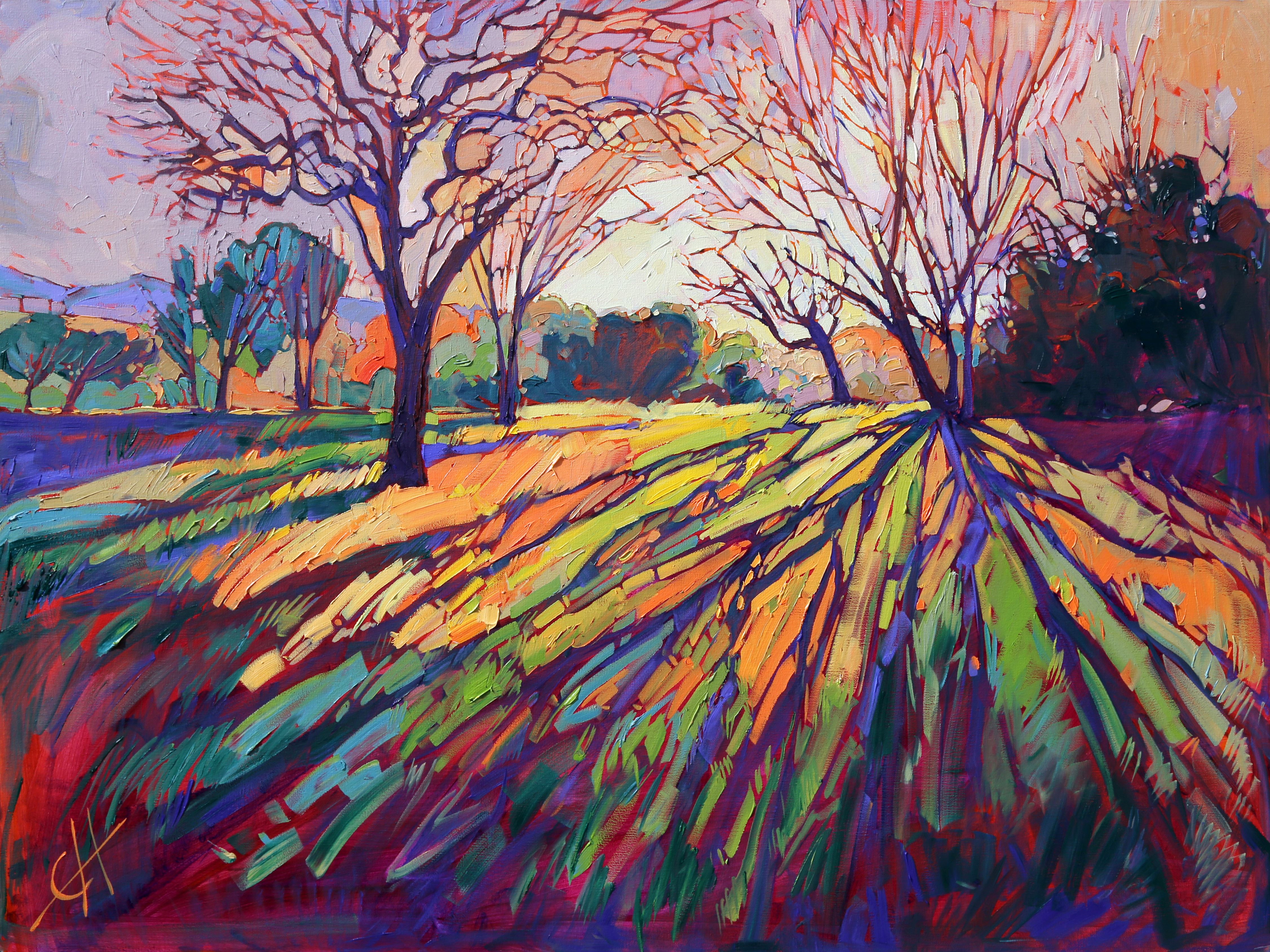  Available Paintings Discover the contemporary impressionist who is inspiring millions: Erin Hanson, the founder of Open Impressionism, has captured the imagination of art enthusiasts around the world. Her passion for natural beauty is seen in her work as she transforms vistas familiar and rare into stunning interpretations of bold color, playful rhythms, and raw emotional impact. As an iconic, driving force in the rebirth of contemporary Impressionism, Hanson is quickly recognized as a prolific, modern master. here to view Erin Hanson's portfolio of original oil paintings. Erin Hanson paintings sell quickly, often before they are dry. Here is a link to Hanson's currently available works. 