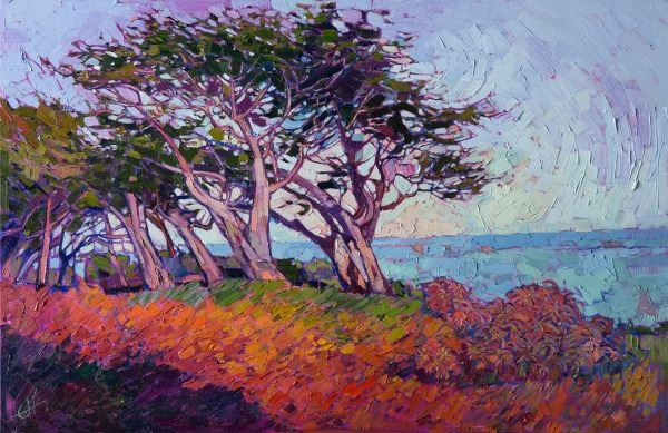 Cypress, Oil on Canvas, by Erin Hanson